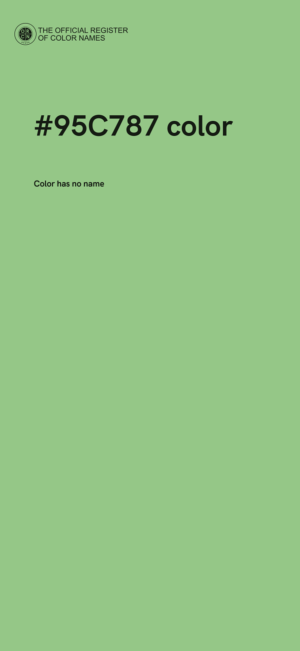 #95C787 color image