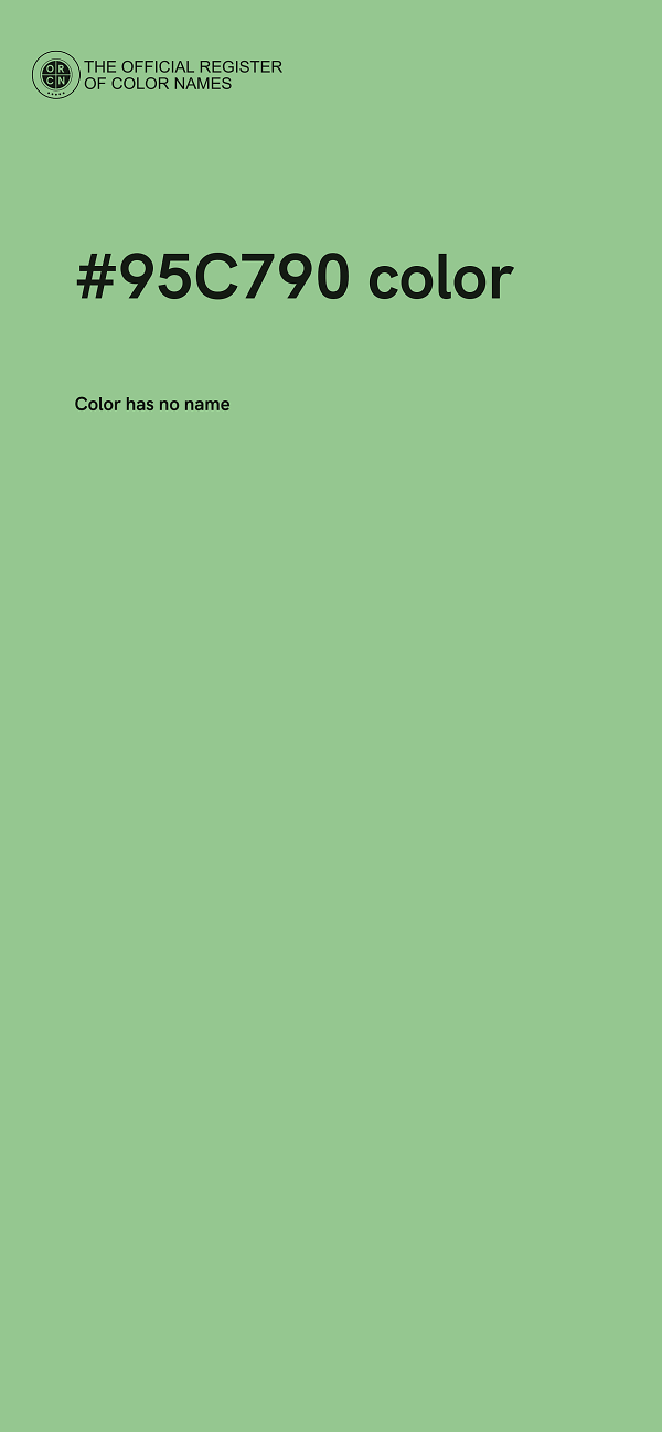 #95C790 color image