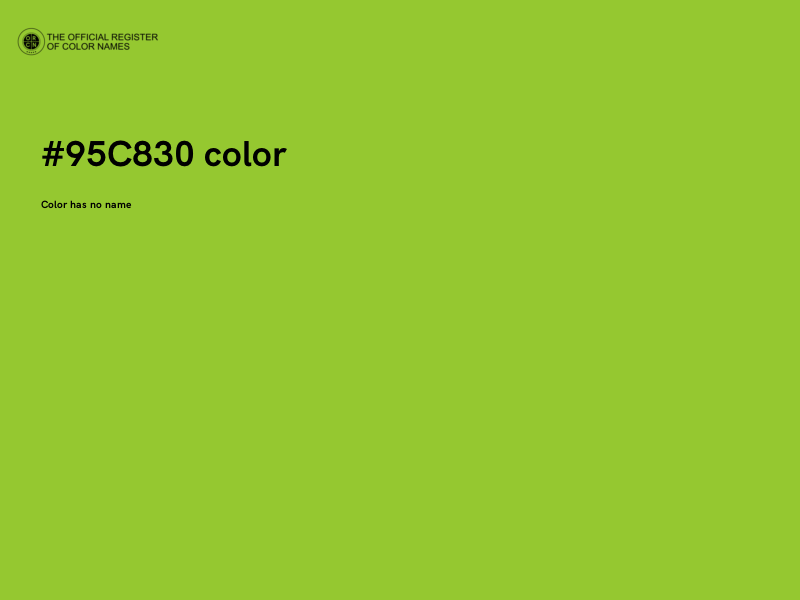 #95C830 color image