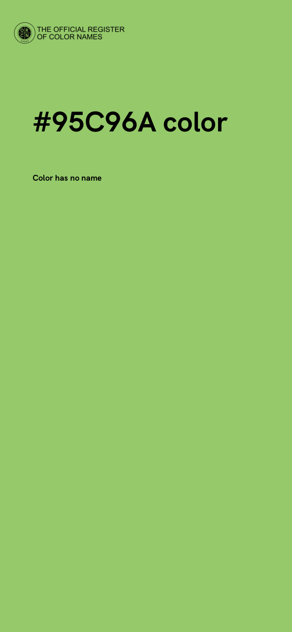 #95C96A color image