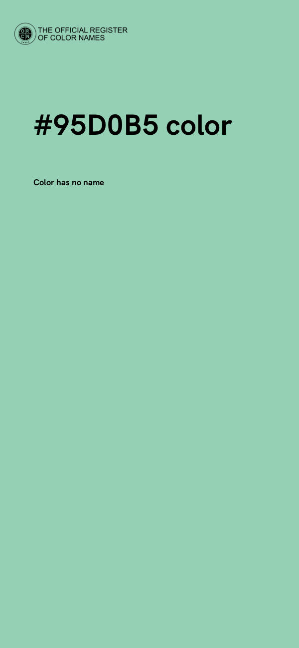 #95D0B5 color image