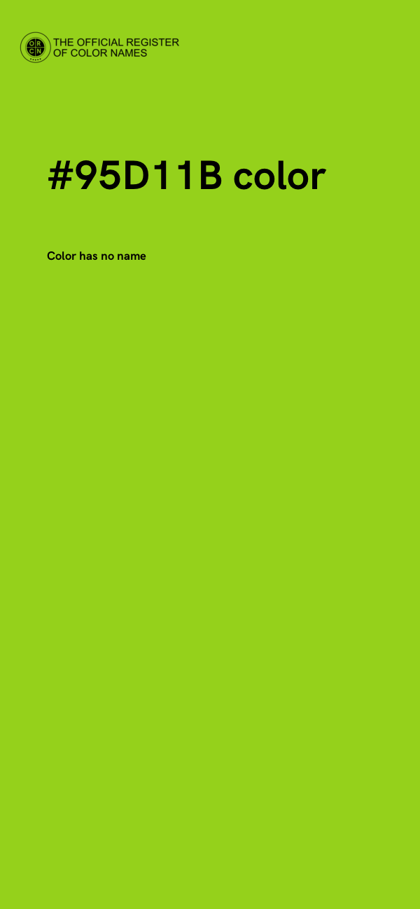 #95D11B color image