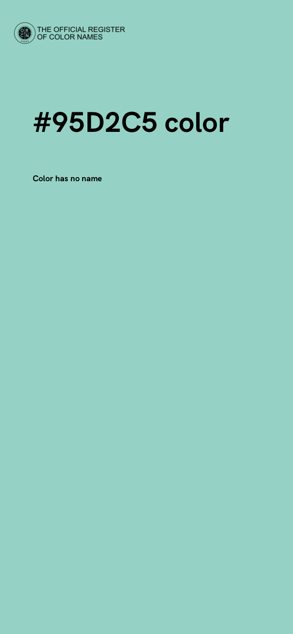 #95D2C5 color image