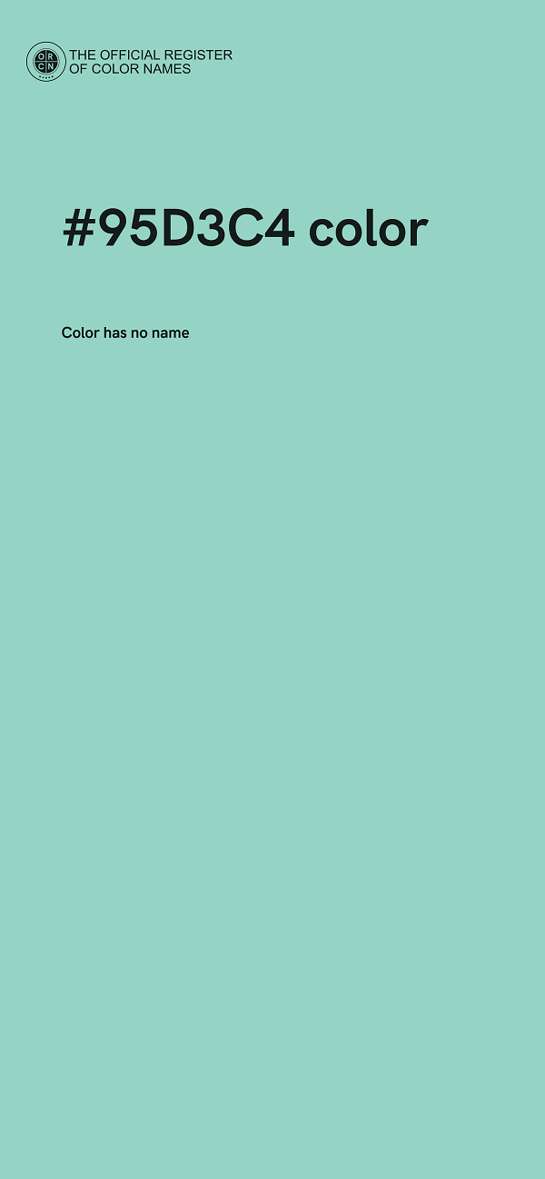 #95D3C4 color image