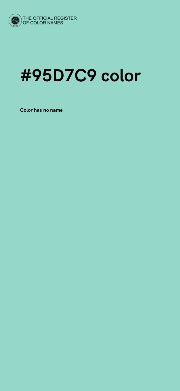 #95D7C9 color image