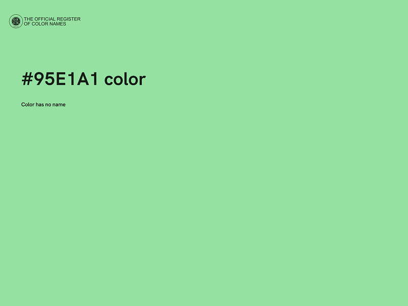 #95E1A1 color image