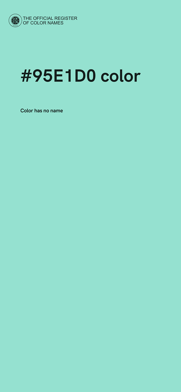 #95E1D0 color image