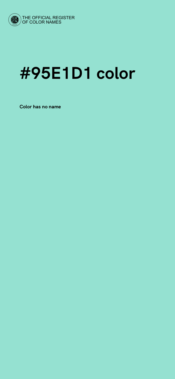 #95E1D1 color image