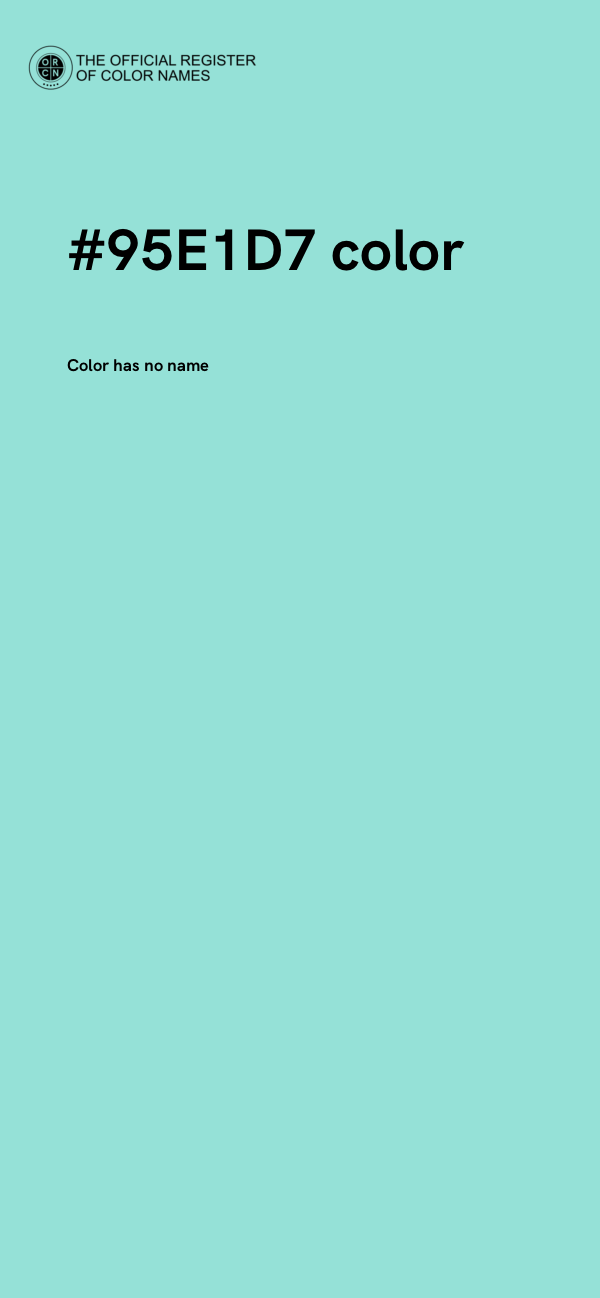 #95E1D7 color image