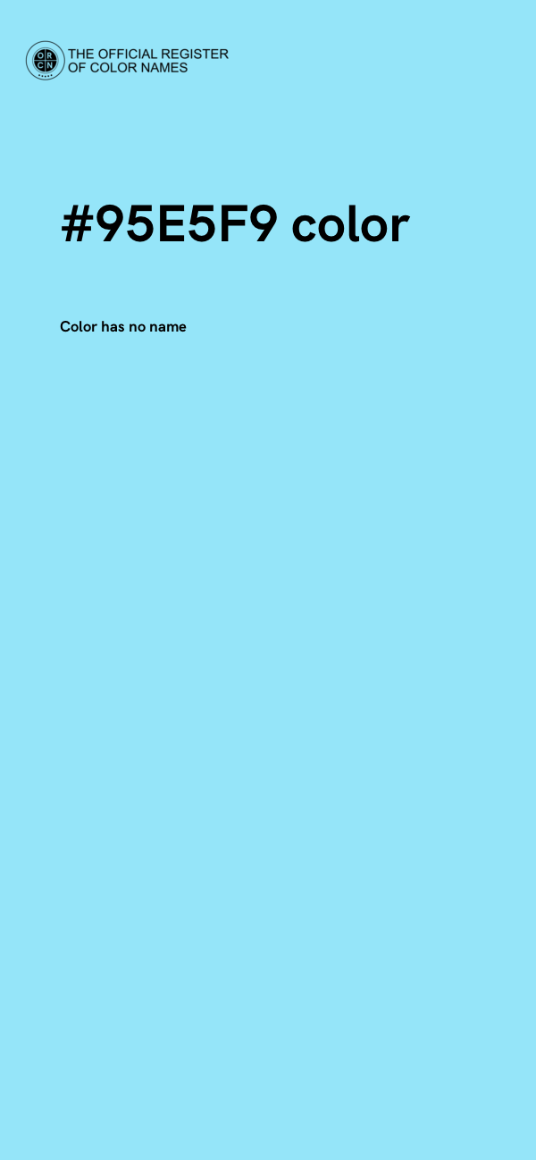 #95E5F9 color image