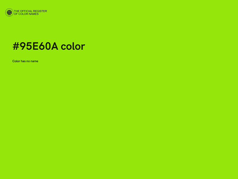 #95E60A color image