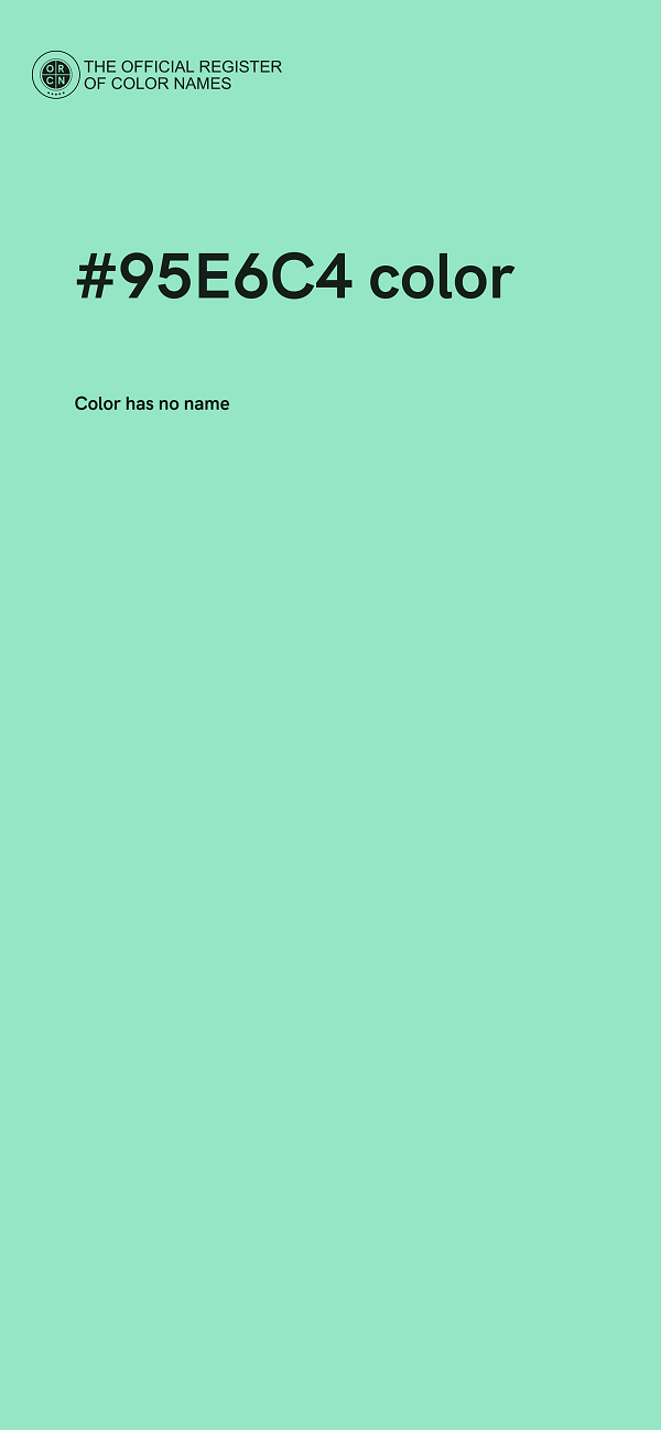 #95E6C4 color image