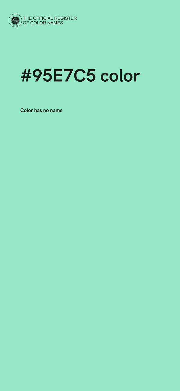 #95E7C5 color image
