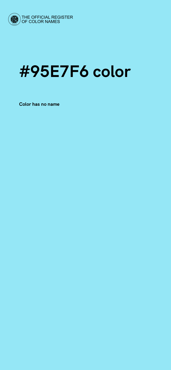 #95E7F6 color image
