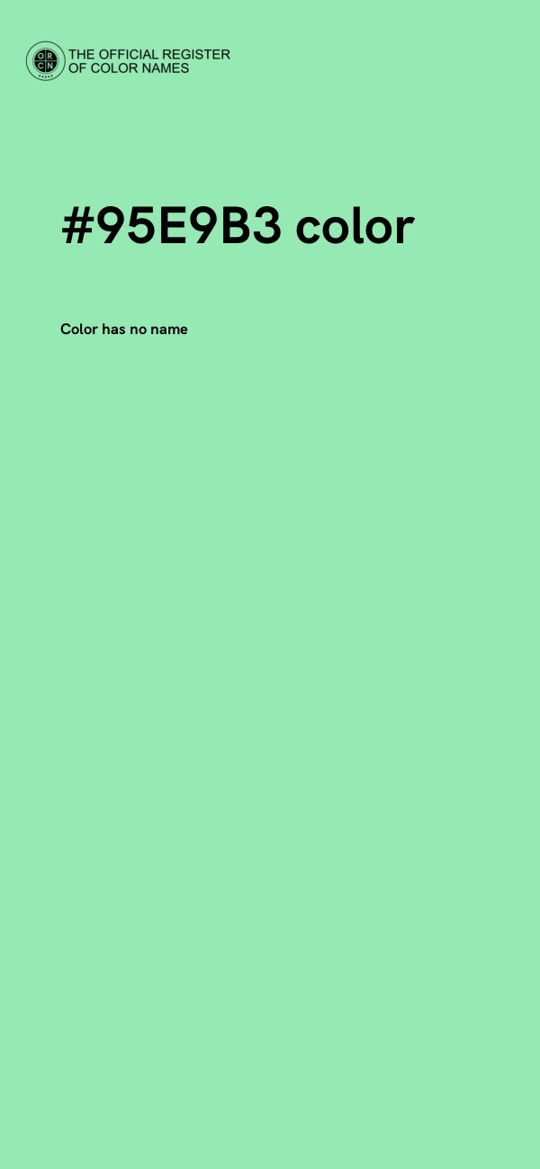 #95E9B3 color image