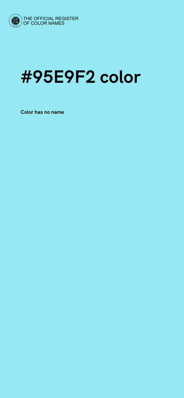 #95E9F2 color image