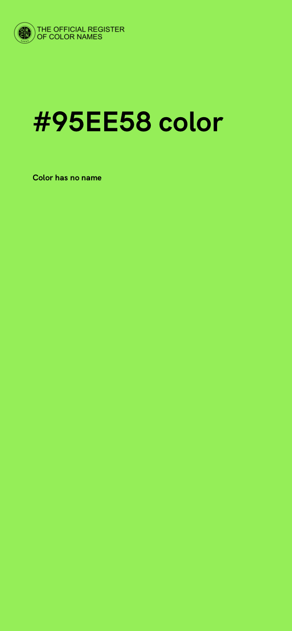 #95EE58 color image