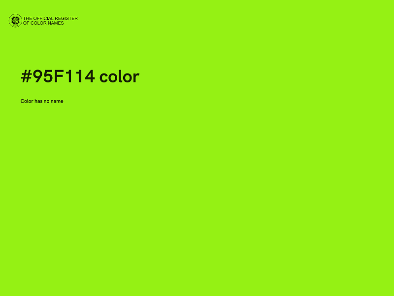 #95F114 color image