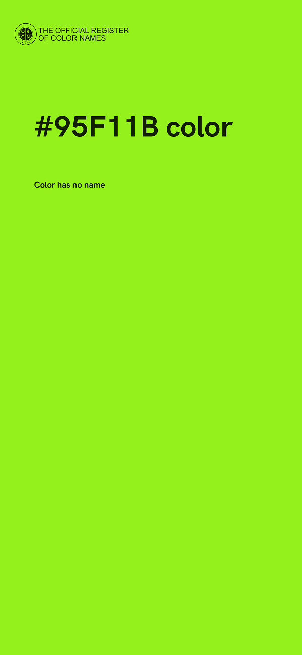 #95F11B color image