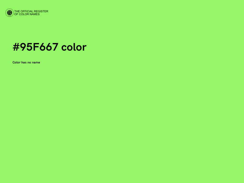 #95F667 color image