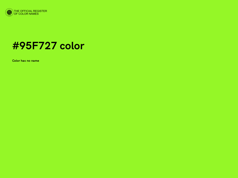 #95F727 color image