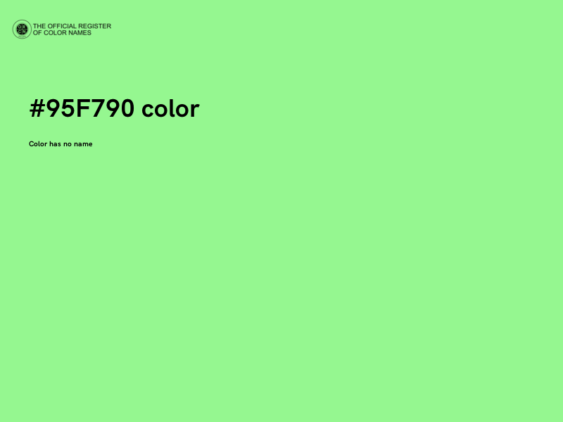 #95F790 color image