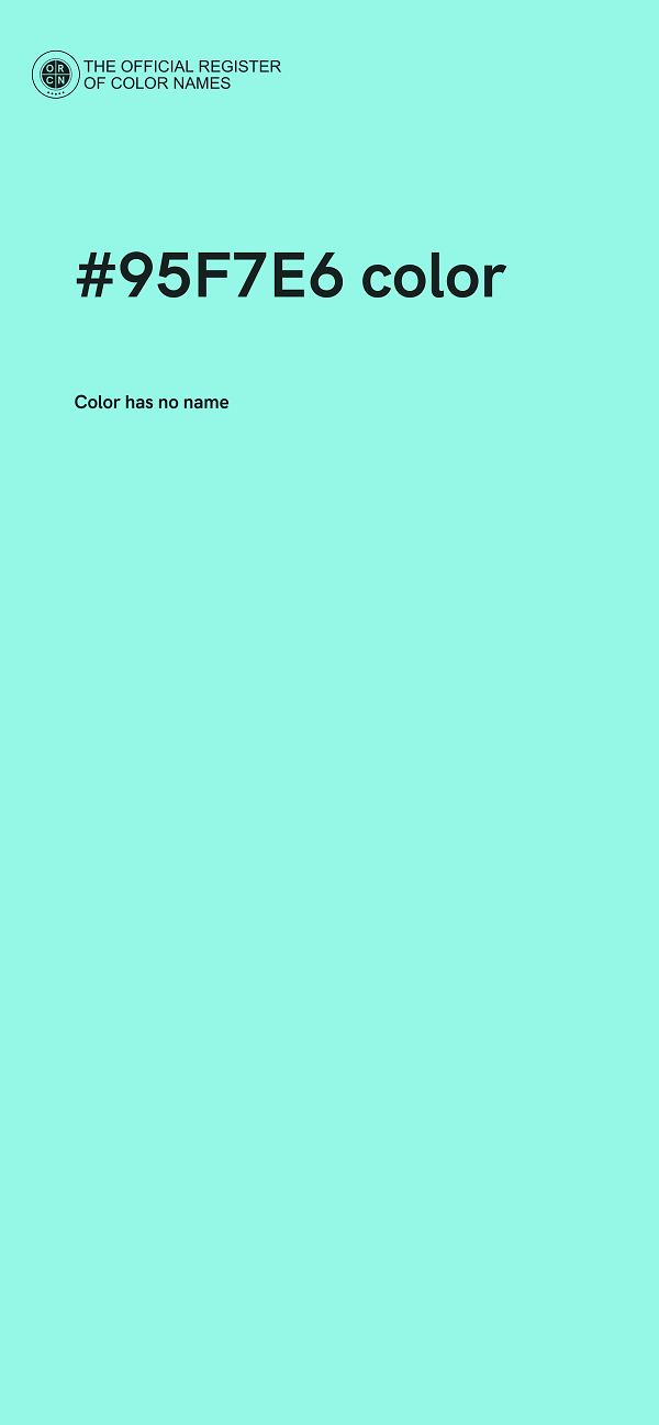 #95F7E6 color image