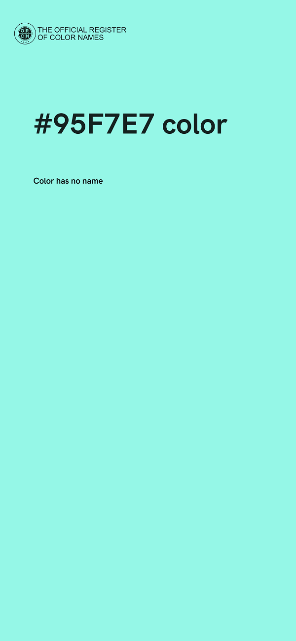 #95F7E7 color image