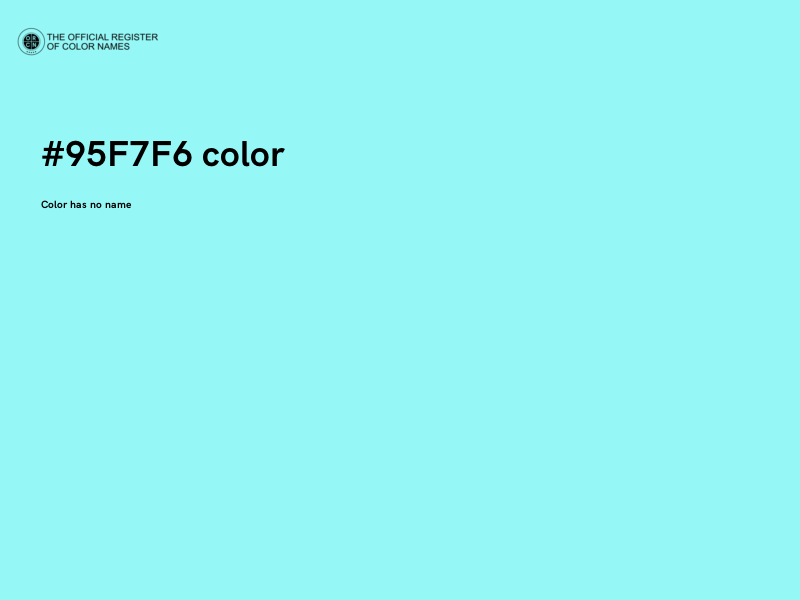#95F7F6 color image