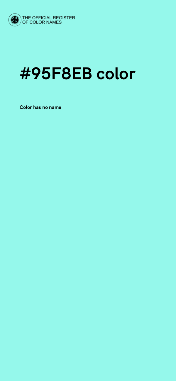 #95F8EB color image