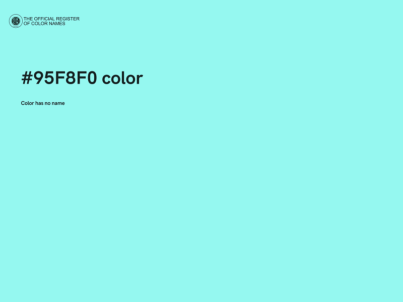 #95F8F0 color image