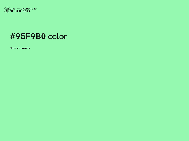 #95F9B0 color image