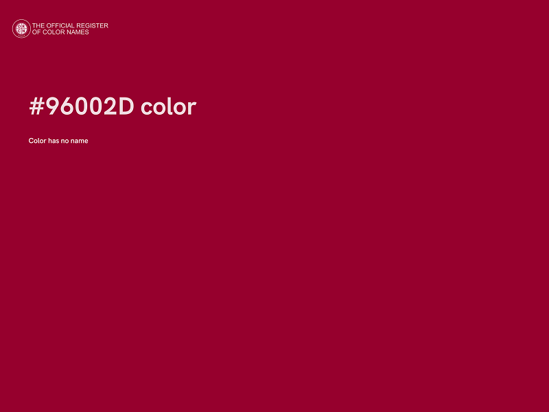 #96002D color image