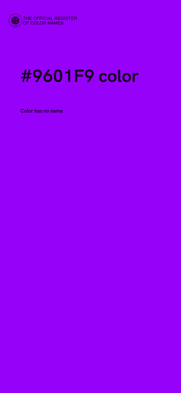 #9601F9 color image