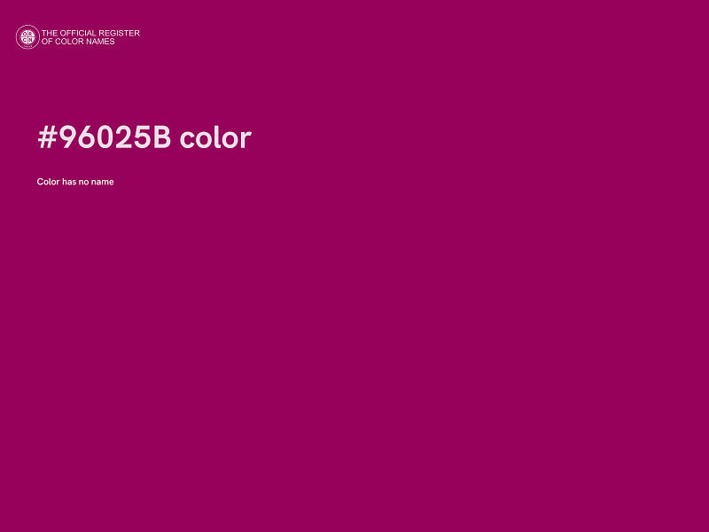 #96025B color image