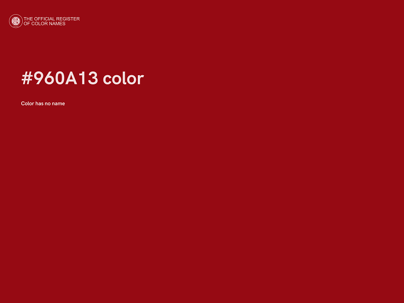 #960A13 color image