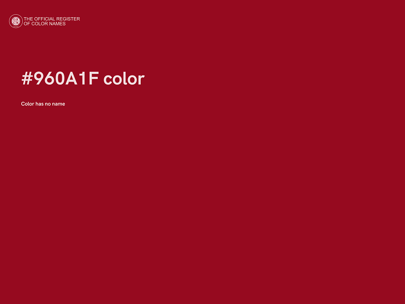 #960A1F color image