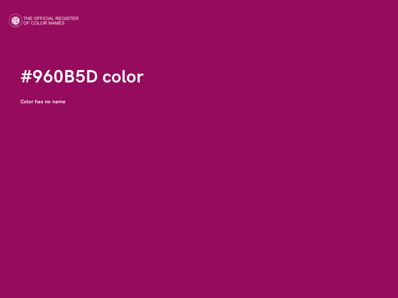 #960B5D color image