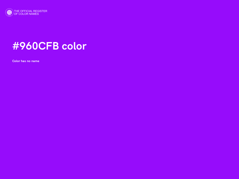 #960CFB color image