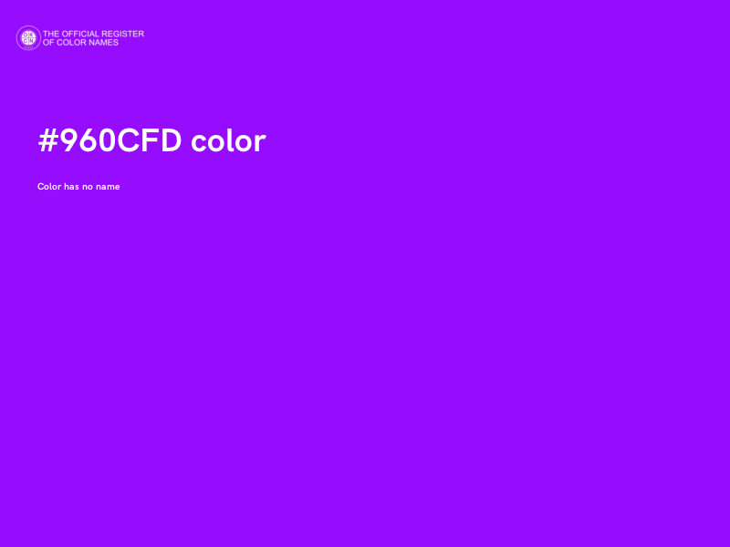 #960CFD color image