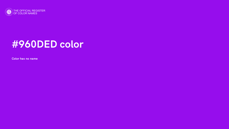 #960DED color image