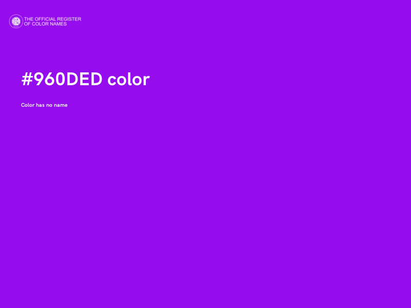 #960DED color image