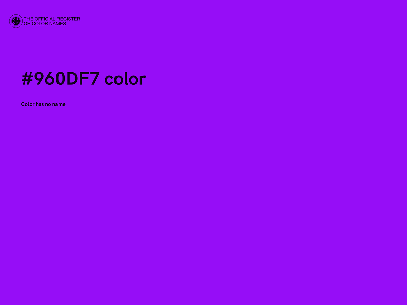 #960DF7 color image