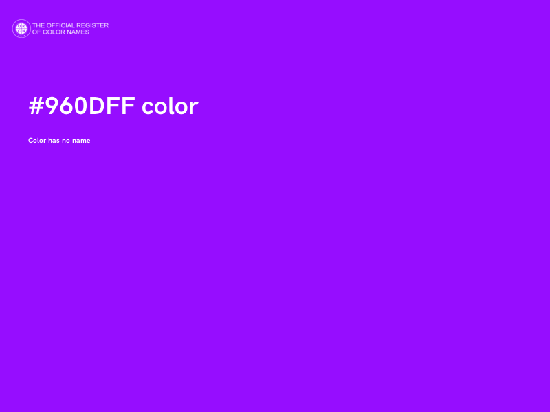 #960DFF color image