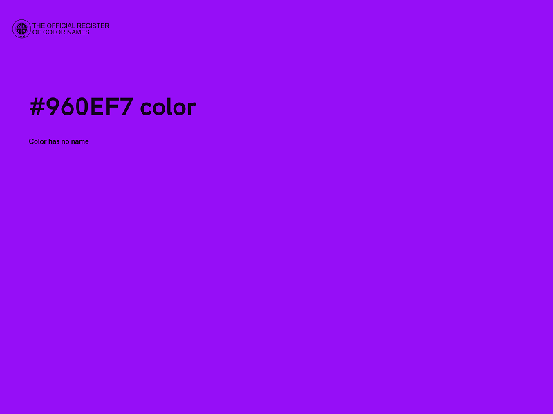 #960EF7 color image