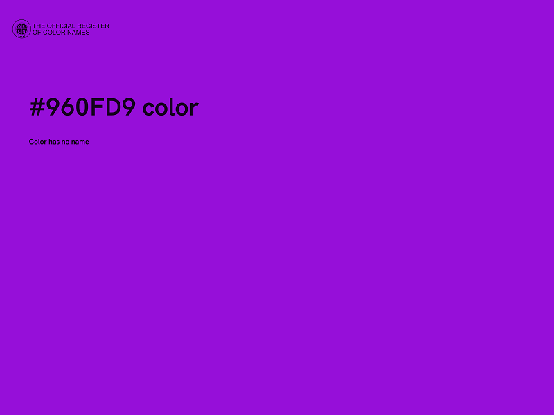 #960FD9 color image