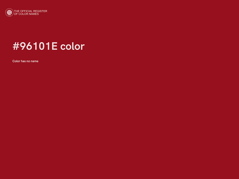#96101E color image