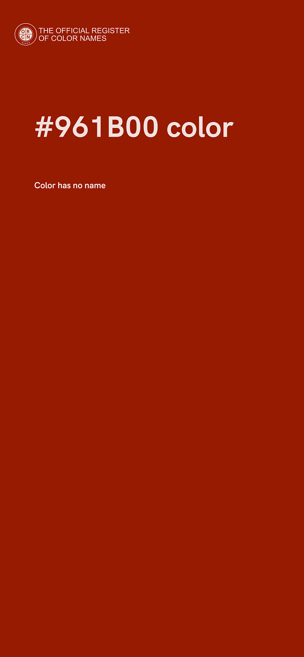 #961B00 color image
