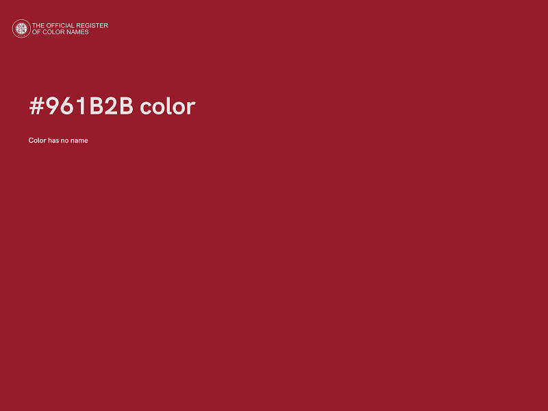 #961B2B color image