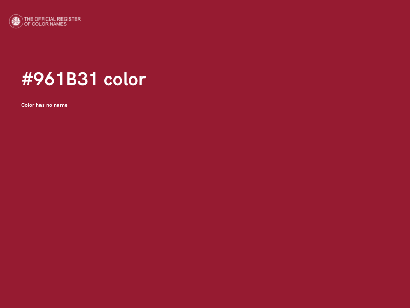 #961B31 color image